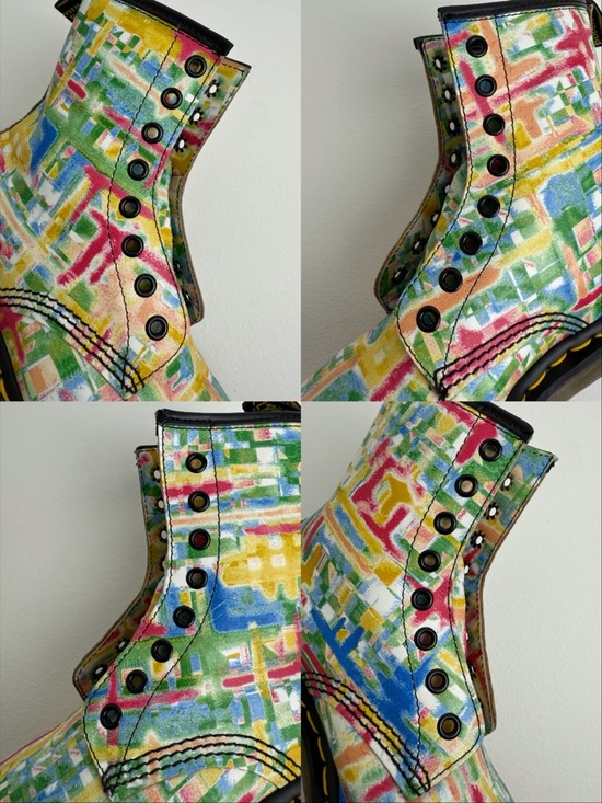 Vintage Dr. Martens England Rainbow Quaser 1460 White Leather MIE Boots UK 3 - Picture 16 of 16